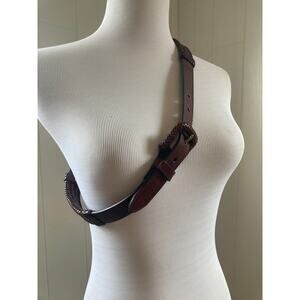 Fossil Brown Leather Belt, Size L